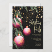 エレガントクリスマスパーティーカスタム 招待状 (正面)