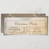 エレガントクリスマスパーティーチケット招待状 招待状 (正面/裏面)