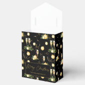 エレガントクリスマスパーティーブラック&金ゴールド フェイバーボックス (オープン)