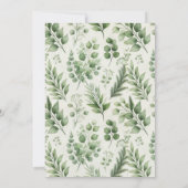 エレガントクリスマスパーティーホリーベリーと葉 招待状 (裏面)