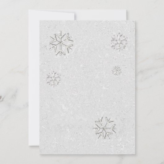 エレガントクリスマスパーティーレッドグリーンホワイトグリッター 招待状 (裏面)