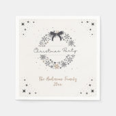 エレガントクリスマスパーティー紙ナプキン スタンダードカクテルナプキン (正面)