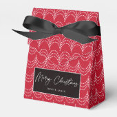 エレガントクリスマスパーティー赤と白 フェイバーボックス (正面サイド)