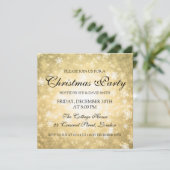 エレガントクリスマスパーティー金ゴールドウィンターワンダーランド 招待状 (スタンド正面)