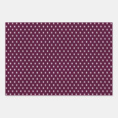 エレガントクリスマスパープルフローラダイヤモンドパターン ラッピングペーパーシート (正面2)