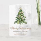 エレガントクリスマスパームツリーシーシェル《写真》ぼけ味 シーズンカード (正面)