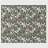 エレガントクリスマスピッグズホリデーラップ ラッピングペーパー (フラット)