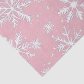 エレガントクリスマスピンクと白の雪片 薄葉紙 (詳細)