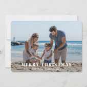 エレガントクリスマスファミリーフォトラ航海のイトハウス シーズンカード (正面)