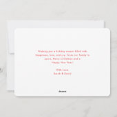 エレガントクリスマスファミリーフォトラ航海のイトハウス シーズンカード (裏面)