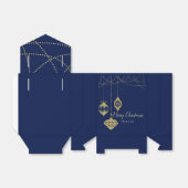 エレガントクリスマスフェイクグリッターオーナメント金ゴールド海軍 フェイバーボックス (折り畳みなし)