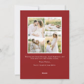 エレガントクリスマスフォトコラージホリデーカード シーズンカード (裏面)