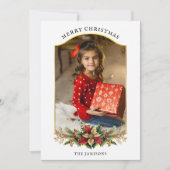 エレガントクリスマスフローラアーチ写真 シーズンカード (正面)