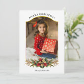 エレガントクリスマスフローラアーチ写真 シーズンカード (スタンド正面)