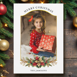 エレガントクリスマスフローラアーチ写真 シーズンカード