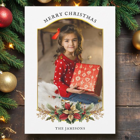 エレガントクリスマスフローラアーチ写真 シーズンカード