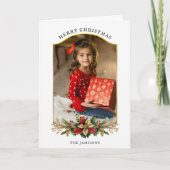 エレガントクリスマスフローラアーチ写真 シーズンカード (正面)