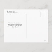 エレガントクリスマスフローラアーチ写真 シーズンポストカード (裏面)