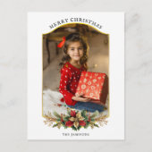 エレガントクリスマスフローラアーチ写真 シーズンポストカード (正面)