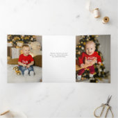 エレガントクリスマスフローラアーチ写真 三つ折りカード (内部)