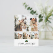 エレガントクリスマスフローラファミリーフォトコラージュ シーズンポストカード (スタンド正面)