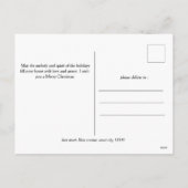 エレガントクリスマスフローラファミリーフォトコラージュ シーズンポストカード (裏面)