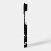 エレガントクリスマスフローラモノグラム水彩 iPhoneケース (左側面)