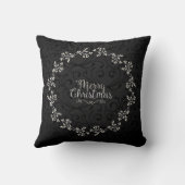 エレガントクリスマスフローラリース |装飾用クッション クッション (裏面)