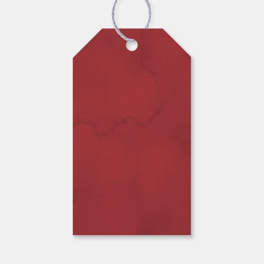 エレガントクリスマスフローラ冬の結婚式 ギフトタグ (裏面)