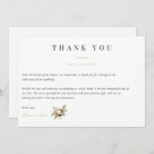 エレガントクリスマスフローラ冬サンキューカード サンキューカード (正面/裏面)