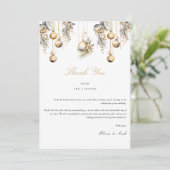 エレガントクリスマスフローラ冬サンキューカード サンキューカード (スタンド正面)