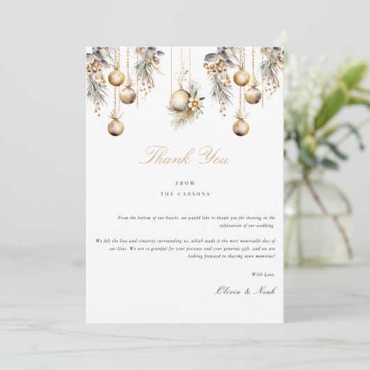 エレガントクリスマスフローラ冬サンキューカード サンキューカード (スタンド正面)