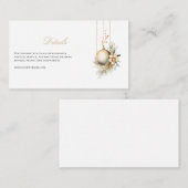 エレガントクリスマスフローラ冬詳細 エンクロージャーカード (正面/裏面)