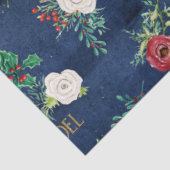 エレガントクリスマスフローラ金ゴールドスクリプトファミリ名 薄葉紙