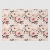 エレガントクリスマスフローラ&ベリーピンクのデコページ 薄葉紙 (正面)