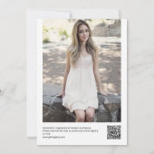 エレガントクリスマスブライダルシャワーQRコード写真 招待状 (裏面)