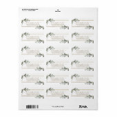 エレガントクリスマスブランチゴールドフォイルホリデー ラベル (フルシート)