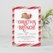エレガントクリスマスブランチホリデーパンケーキホットココア 招待状 (スタンド正面)