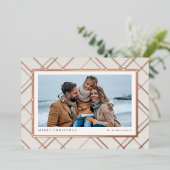 エレガントクリスマスプレドバラ金ゴールド1枚フォトファミリー 箔シーズンカード (立ち正面)