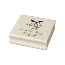 エレガントクリスマスベルズファミリー名差出人住所 ラバースタンプ