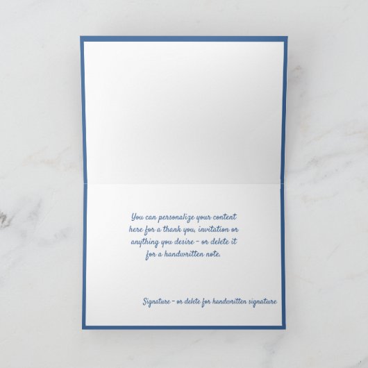 エレガントクリスマスホリデーウィンタースノーツリー カード (内部)