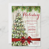 エレガントクリスマスホリデーオープンハウスパーティー 招待状 (正面)