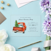 エレガントクリスマスホリデーズファミリーパーティー アクリル招待状 (インサイチュ (ウェディング))