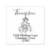 エレガントクリスマスホリデーボタニカル差出人住所 セルフインキングスタンプ (デザイン)