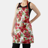 エレガントクリスマスホリデーポインセチアパインコーン エプロン (インサイチュ)