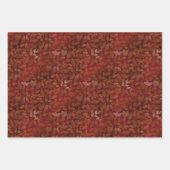 エレガントクリスマスホリデー金ゴールドグリッタースパークル ラッピングペーパーシート (正面3)