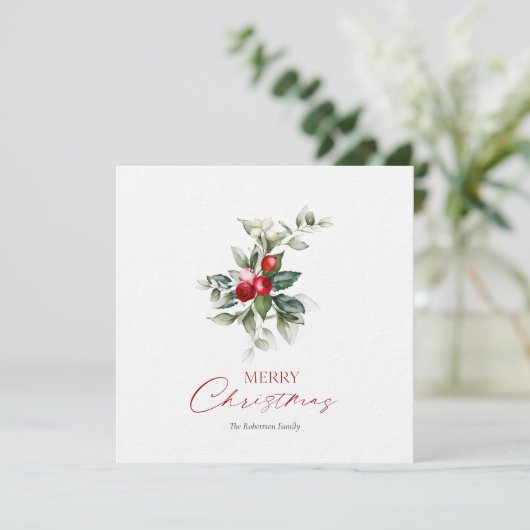 エレガントクリスマスホリーカード (スタンド正面)
