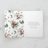 エレガントクリスマスホリーカード カード (内部)