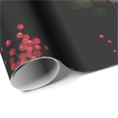 エレガントクリスマスホリーベリーホリデー ラッピングペーパー (ロールコーナー)