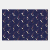 エレガントクリスマスホリーベリーユーカリプトゥスレッド金ゴールド ラッピングペーパーシート (正面2)